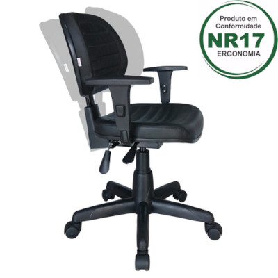Cadeira executiva baixa back system com costura